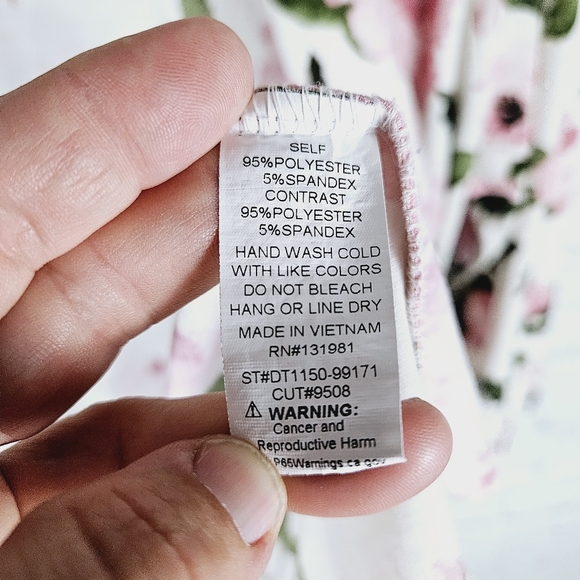 NAIF | floral pattern ruched half sleeve lightweight waterfall open cardigan - Picture 6 of 6